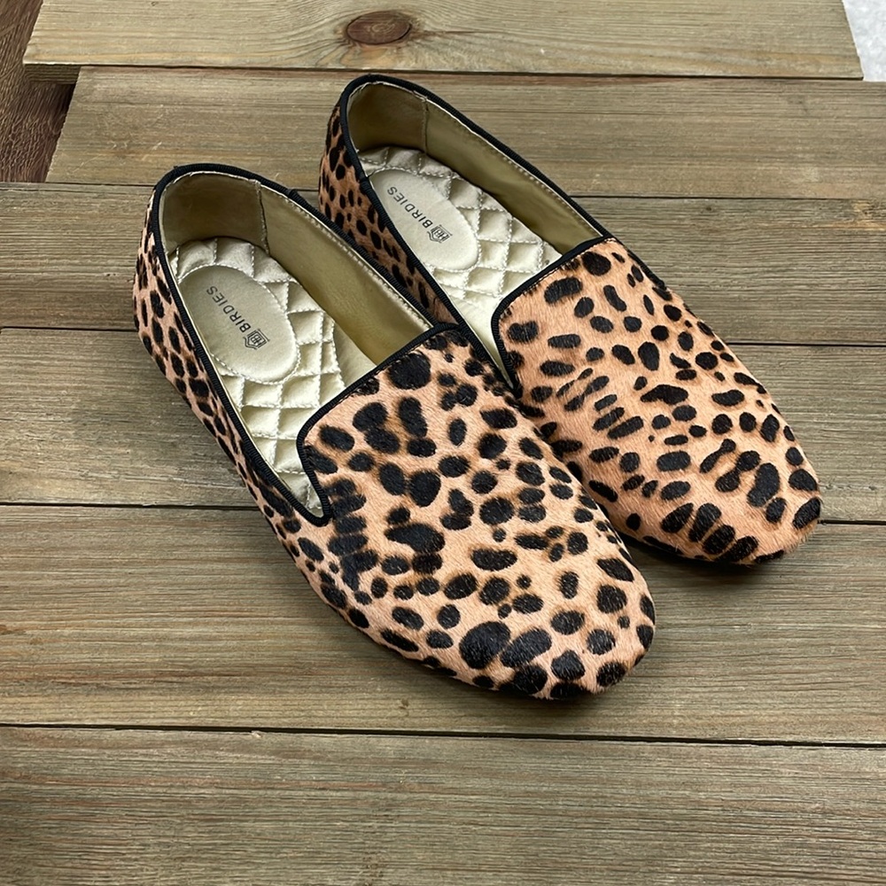 Birdies Starling Genuine‎ Calf Hair Flat Cheetah